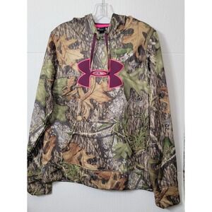Under‎ Armour Women's Hoodie Real Tree Camo Sweatshirt Loose/Coup Purple Size M
